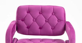 HR8403KW Scaun Catifea Fucsia cu Bază Aurie