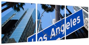 Tablou - Los Angeles (cu ceas) (90x30 cm)