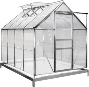 Sera de grădină din policarbonat cu bază M4, 250x190x195cm, transparent Gardebruk