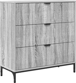 vidaXL Bufet cu sertar Gri Sonoma 79,5 x 33 x 82 cm Lemn compozit