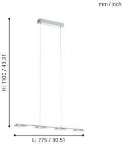 Pendul LED Eglo 94245 CARTAMA 4xLED/4,5W/230V