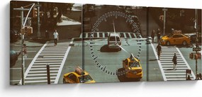 Tablou - New York (cu ceas) (90x30 cm)