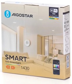 Aigostar -LED RGBW Corp de iluminat încastrat dimabil LED/15W/230V 2700-6500K Wi-Fi