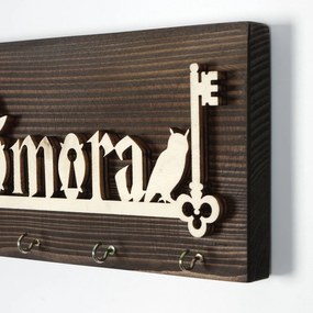 Suport chei din lemn LAZ157 Multicolor 40x14x3 cm