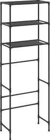 vidaXL Etajeră peste toaletă cu 3 polițe, negru, 53x28x169 cm