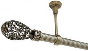 Galerie tavan fara inele ABOVE striat /25 - aur antic (Alege marime: 160 cm)