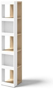 Bibliotecă albă/cu aspect de lemn de stejar 40x188 cm Ella - TemaHome