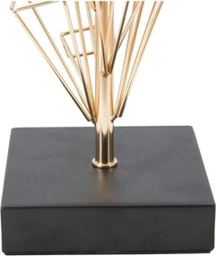 Veioză Mauro Ferretti Glam Olig, înălțime 45 cm, negru-auriu