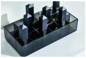 Organizator de baie negru mat pentru cosmetice din plastic reciclat Lip Station – iDesign