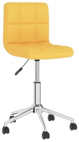 3087704 vidaXL Scaune de bucătărie pivotante 4 buc. galben muștar textil