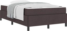 vidaXL Pat cu arcuri Maro închis 120 x 190 cm țesătură