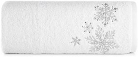 Prosop de Crăciun din bumbac cu broderie fină argintie Lăţime: 70 cm | Lungime: 140 cm