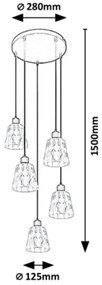 Lustra suspendata stil clasic Jarina 5L