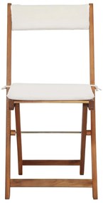 Set mobilier de gradina pliabil Culoare crem, CHINO