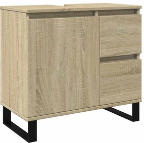 vidaXL Dulap de baie, stejar sonoma, 65x33x60 cm, lemn prelucrat