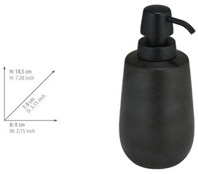 Dozator de săpun lichid negru din ceramică 490 ml Nerno – Wenko