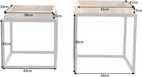 Set de 2 masute design industrial Serviteur