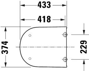 Duravit 28210000 - Capac WC D-CODE 37,4 x 43,3 cm, alb