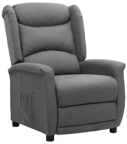 3093239 vidaXL Fotoliu cu ridicare, gri deschis, textil