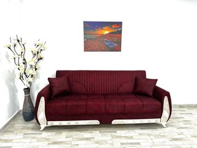 Canapea Queen, culoare rubin, 220 x 94 x 80 cm