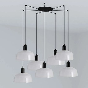 Lustra cu 7 pendule metal TATAWIN M alb