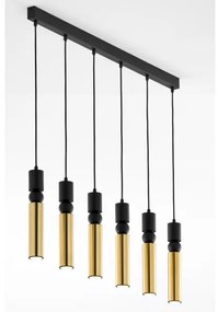 Lustră pe cablu Jupiter 2008 ALAS 6xGU10/10W/230V auriu/negru