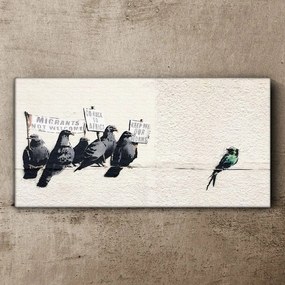 Tablou canvas Păsări care protestează Banksy