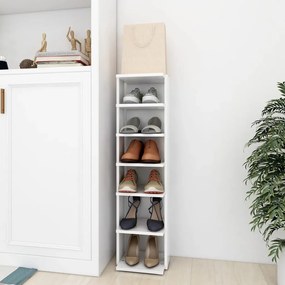 Pantofar, alb, 27,5x27x102 cm, lemn compozit