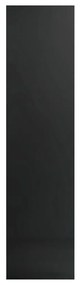 Sifonier, negru extralucios, 50x50x200 cm, PAL negru foarte lucios, 50 x 50 x 200 cm, 1
