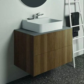 Blat ceramic pentru lavoar Ideal Standard Atelier Conca 80 cm finisaj gri deschis