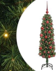 vidaXL Brad de Crăciun artificial Verde 150 cm PVC și oțel și plastic