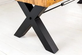 Masa design industrial Thor 300cm Pin maro vintage