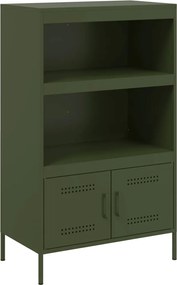 vidaXL Dulap înalt, verde măsliniu, 68x39x113 cm, oțel