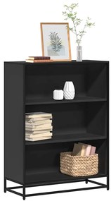 vidaXL Bibliotecă, negru, 80,5x35x107,5 cm, lemn prelucrat