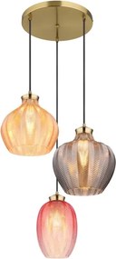 Globo 15898-3HR - Lustră suspendată pe cablu JESSICA 3xE27/60W/230V Ø 45 cm