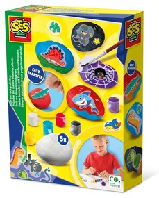Set creativ copii - Pictura pe piatra si tehnica Rub