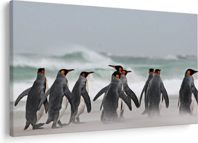 Tablou pinguini în ocean (90x60 cm)