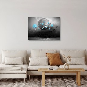Tabloul - bile abstracte albastru deschis (70x50 cm)