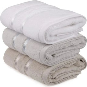 Set 3 prosoape baie DOLCE, multicolor, bumbac, 50x90 cm