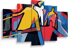 Tablou - Abstract bărbați (150x105 cm)