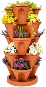 Cascadă pentru flori 4Home din 5 piese, teracotă, 5 etaje