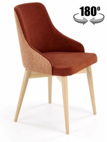 Scaun rotativ Malaga cinnamon H79 cm