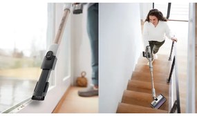 Aspirator vertical Shark IW3612EUT, 240W, 0.42 l, 3 moduri, 3 trepte, 3 atasamente, Afisaj LED, Senzori pentru detectarea murdăriei invizibile, Autonomie pana la 60 min, Alb/Galben