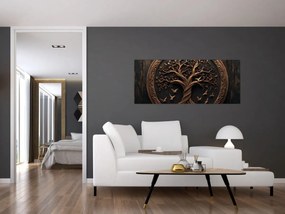 Tablou – Arborele vieții din lemn (120x50 cm)