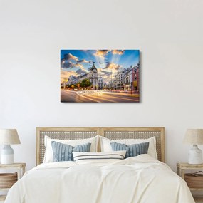 Tablou - Calle Gran Vía, Madrid, Spania (90x60 cm)