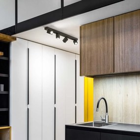 Plafoniera cu spoturi Rudy pl4 square negru
