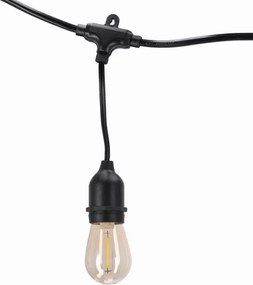 Ghirlandă decorativă LED pentru exterior 20xE27/1W/230V 11,44 m IP44 negru