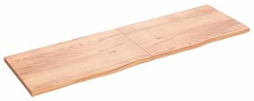 vidaXL Raft de perete maro deschis 200x60x(2-4) cm lemn stejar tratat