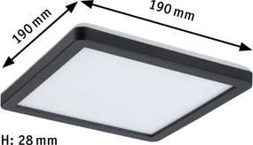 Paulmann 79920 - Panou LED dimabil ATRIA 11,2 W, 230 V, 3000 K, 19 x 19 cm, negru