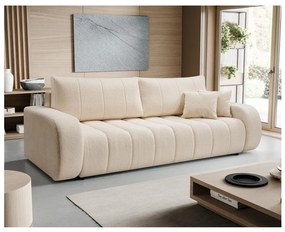 Canapea extensibilă cu 3 locuri DESIO, bej